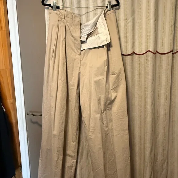 The Frankie Shop Jayden wide pants in taupe size XL - Picture 4 of 5